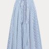 White / Blue Women’s Ralph Lauren Striped Cotton A-Line Skirts White / Blue Women’s Ralph Lauren Striped Cotton A-Line Skirts
