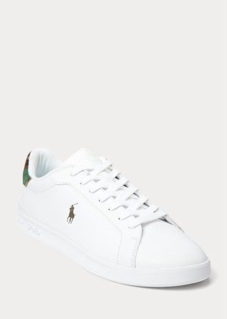 White / Camo Men’s Ralph Lauren Heritage Court II Sneakers