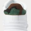 White / Camo Men’s Ralph Lauren Heritage Court II Sneakers