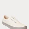 White / Grey Men’s Ralph Lauren Keaton Twill Sneakers