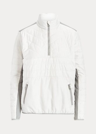 White / Grey Women’s Ralph Lauren Hybrid Quarter-Zip Sweatshirts
