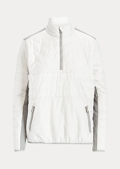 White / Grey Women’s Ralph Lauren Hybrid Quarter-Zip Sweatshirts White / Grey Women’s Ralph Lauren Hybrid Quarter-Zip Sweatshirts