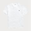 White Men’s Ralph Lauren Classic Fit Jersey Crewneck  T Shirts