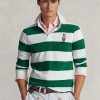 White Men’s Ralph Lauren Custom Slim Fit Bear Rugby Polo Shirts