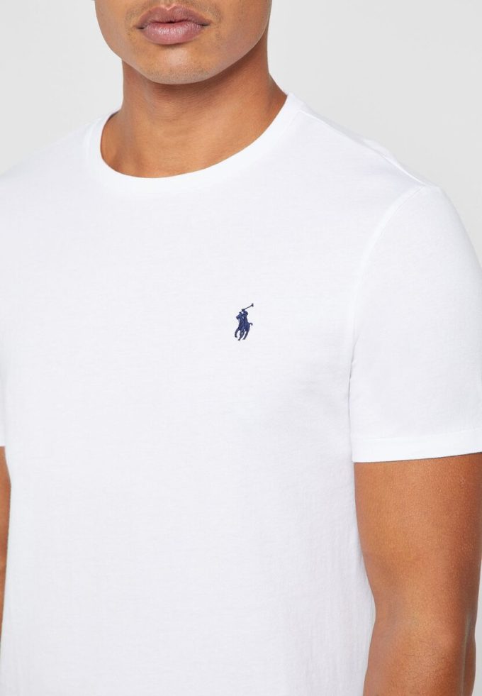 White Men’s Ralph Lauren Custom Slim Fit Cotton T Shirts
