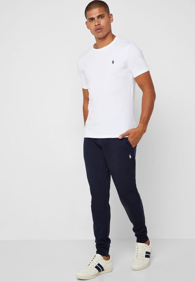 White Men’s Ralph Lauren Custom Slim Fit Cotton T Shirts