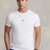 White Men’s Ralph Lauren Custom Slim Fit Crewneck  T Shirts