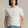 White Men’s Ralph Lauren Custom Slim Fit Crewneck  T Shirts