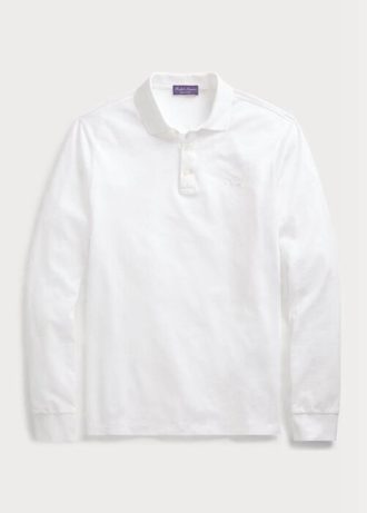 White Men’s Ralph Lauren Custom Slim Fit Pique Polo Shirts