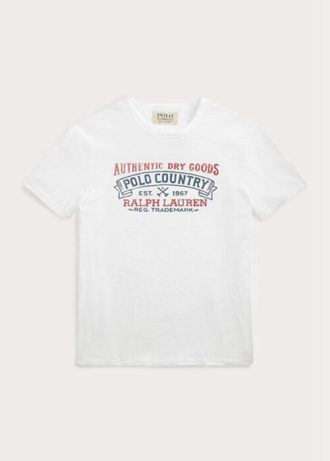 White Men’s Ralph Lauren Custom Slim Fit Polo Country T Shirts