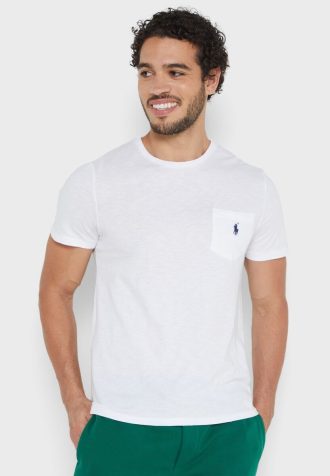 White Men’s Ralph Lauren Essential Crew Neck T Shirts