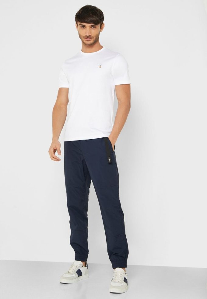 White Men’s Ralph Lauren Essential Crew Neck T Shirts