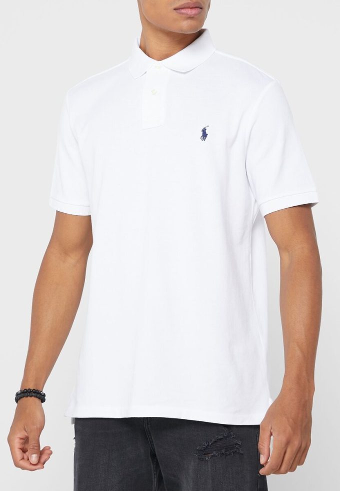 White Men’s Ralph Lauren Essential Polo Shirts