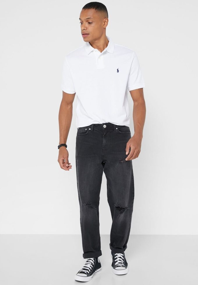 White Men’s Ralph Lauren Essential Polo Shirts