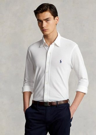 White Men’s Ralph Lauren Featherweight Mesh Shirts White Men’s Ralph Lauren Featherweight Mesh Shirts