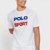 White Men’s Ralph Lauren Logo Crew Neck T Shirts