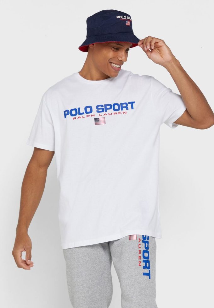 White Men’s Ralph Lauren Logo Crew Neck T Shirts