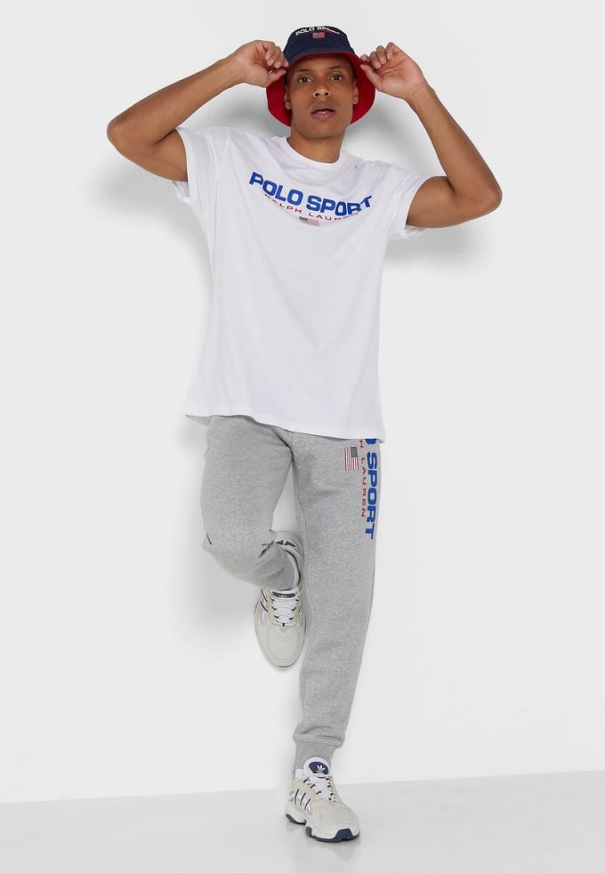 White Men’s Ralph Lauren Logo Crew Neck T Shirts