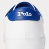 White Men’s Ralph Lauren Longwood Leather Sneakers