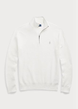 White Men’s Ralph Lauren Mesh-knit Cotton Quarter-zip Jumper Sweaters White Men’s Ralph Lauren Mesh-knit Cotton Quarter-zip Jumper Sweaters
