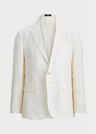 White Men’s Ralph Lauren Polo Soft Linen Suit Blazers