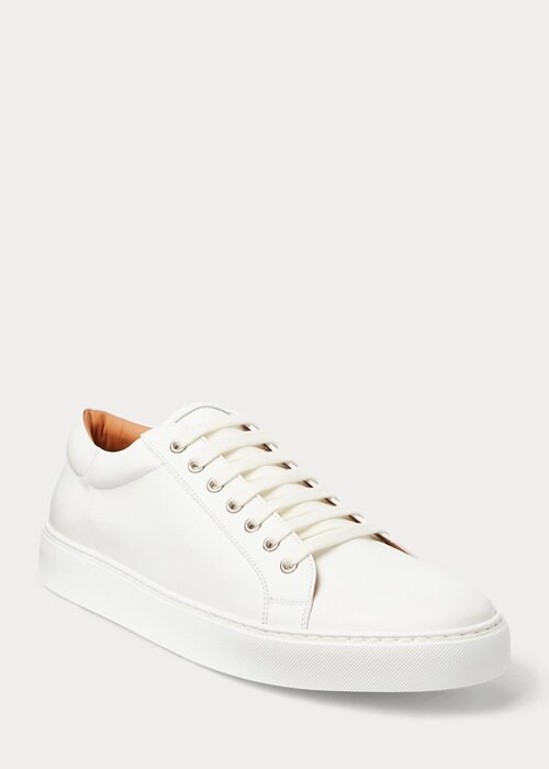 White Men’s Ralph Lauren Severn Calfskin Sneakers White Men’s Ralph Lauren Severn Calfskin Sneakers