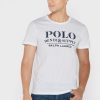 White Men’s Ralph Lauren Slogan Crew Neck T Shirts