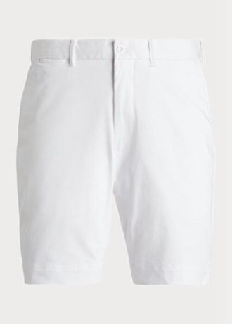 White Men’s Ralph Lauren Tailored Fit Stretch Twill  Shorts