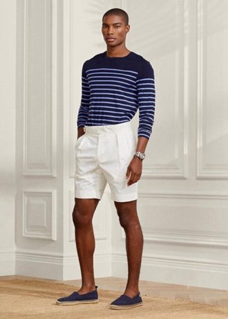 White Men’s Ralph Lauren Tailored Stretch Chino  Shorts