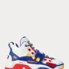 White / Royal Men’s Ralph Lauren PS100 High-Top Sneakers