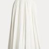 White Women’s Ralph Lauren Arnav Pleated Linen-Blend Skirts