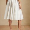 White Women’s Ralph Lauren Arnav Pleated Linen-Blend Skirts
