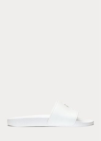 White Women’s Ralph Lauren Big Pony Sandals