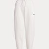 White Women’s Ralph Lauren Cotton-Blend-Fleece Carrot Sweatpants