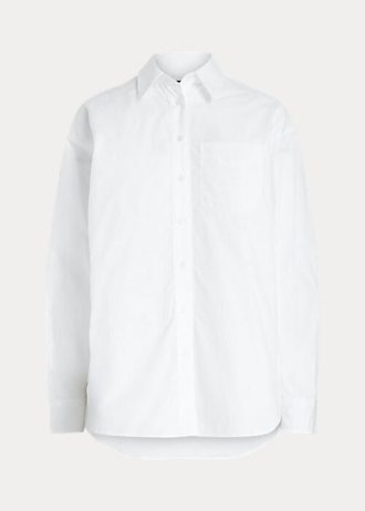 White Women’s Ralph Lauren Cotton Broadcloth Shirts