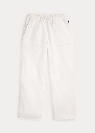 White Women’s Ralph Lauren Cutoff-Hem Fleece Sweatpants