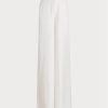 White Women’s Ralph Lauren Elaine Silk Shantung Wide-leg  Pants