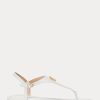 White Women’s Ralph Lauren Ellington Embossed Leather Sandals
