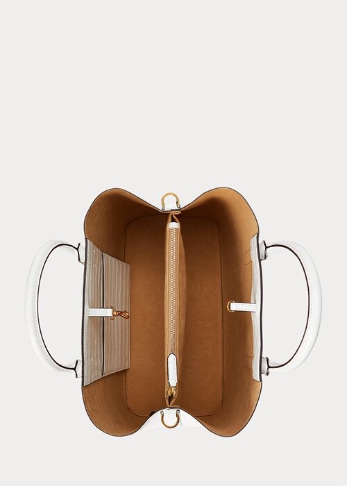 White Women’s Ralph Lauren Embossed Leather Large Marcy Satchel Bags White Women’s Ralph Lauren Embossed Leather Large Marcy Satchel Bags