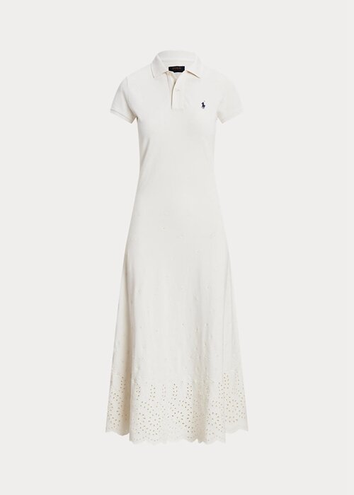 White Women’s Ralph Lauren Eyelet Stretch Cotton Mesh Dress White Women’s Ralph Lauren Eyelet Stretch Cotton Mesh Dress