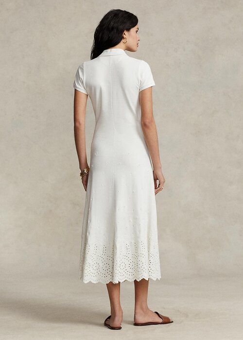 White Women’s Ralph Lauren Eyelet Stretch Cotton Mesh Dress White Women’s Ralph Lauren Eyelet Stretch Cotton Mesh Dress