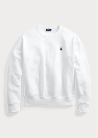 White Women’s Ralph Lauren Fleece Pullover Sweatshirts
