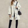 White Women’s Ralph Lauren Floral-motif Canvas Coats White Women’s Ralph Lauren Floral-motif Canvas Coats