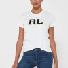 White Women’s Ralph Lauren Graphic Crew Neck T Shirts