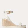 White Women’s Ralph Lauren Hilarie Leather Espadrille