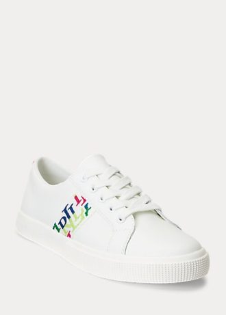 White Women’s Ralph Lauren Janson III Nappa Leather Sneakers