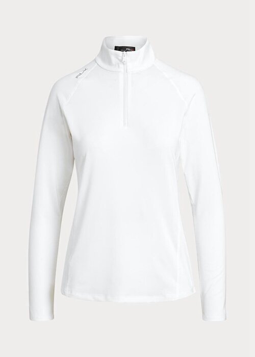 White Women’s Ralph Lauren Jersey Quarter-zip Pullover Sweatshirts White Women’s Ralph Lauren Jersey Quarter-zip Pullover Sweatshirts