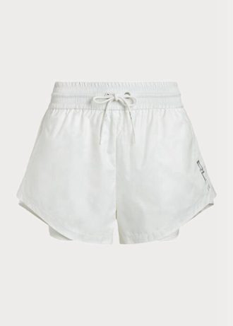White Women’s Ralph Lauren Layered Ripstop-jersey Drawstring  Shorts