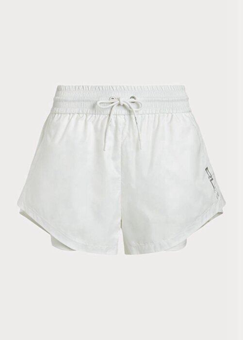 White Women’s Ralph Lauren Layered Ripstop-jersey Drawstring Shorts White Women’s Ralph Lauren Layered Ripstop-jersey Drawstring Shorts