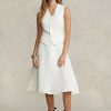 White Women’s Ralph Lauren Linen A-Line Skirts